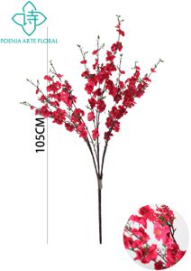 [631113红] Ramo de flores artificiales - Bouquet de cerezo 105 cm