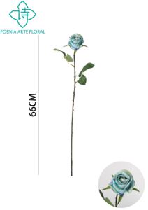 [631147蓝] Ramo de flores artificiales - Rosa única 66 cm
