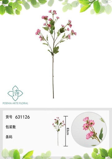 [631126ROSA] Ramo de flores artificiales - Margarita única 83 cm
