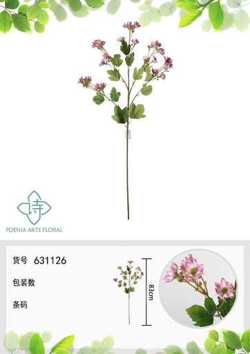 [631126MORADO] Ramo de flores artificiales - Margarita única 83 cm