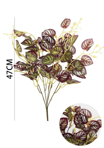 [631157-4] Ramo de flores artificiales - Ramo de hojas de seda en 47 cm