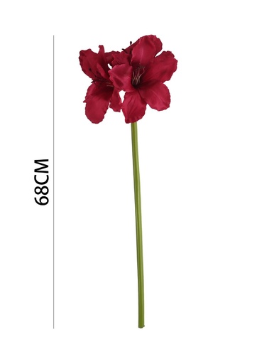 [631116ROJO] Ramo de flores artificiales - Lirio solitario en 68 cm