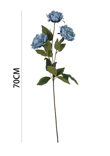 [631114AZUL] Ramo de flores artificiales - Peonía en 3 cabezas