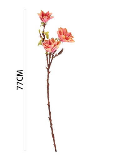 [630878NARANJA] Ramo de flores artificiales - Lirios de 3 cabezas