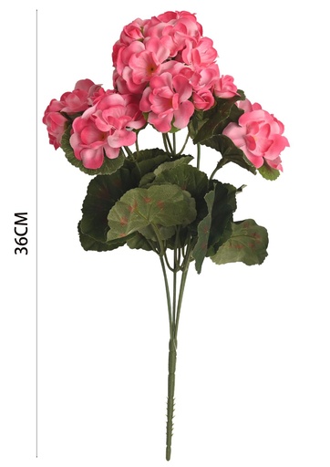 [630977深粉] Ramo de flores artificiales - Bouquet de 5 cabezas de rosa rosa