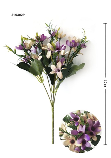 [6103029-3浅紫色] Ramo de orquídeas de 20 cabezas - Ramo decorativo