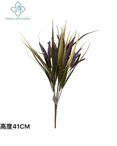 [630707-紫色] Ramo de lavanda de espuma - Ramo decorativo