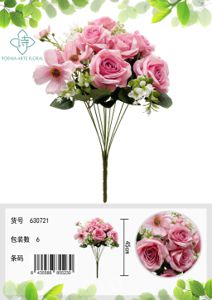 [630721粉色] Ramo de 11 cabezas de rosas ángel - Ramo decorativo
