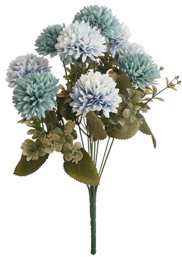 [630960蓝色] Ramo de 10 cabezas de flores de bola de 40 cm - Ramo decorativo