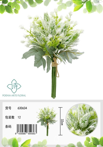 [630634-3白] Ramo de flores artificiales - Decoración floral