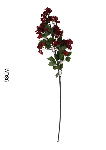 [630869红色] Ramo de hortensias artificiales VARA FLOR 98 cm - Bouquet decorativo