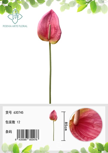 [630745-粉色] Ramo de flores de loto de 85 cm - Decoración floral
