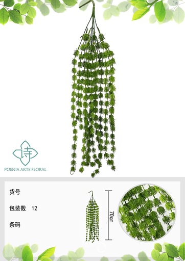[630625-2绿] Planta colgante de hiedra de 630625-2 en verde - Decoración y jardinería