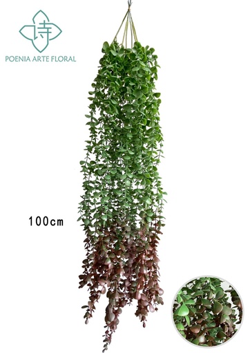 [630328红尾] Rama de eucalipto artificial colgante con 5 bifurcaciones - decoración de pared enredadera