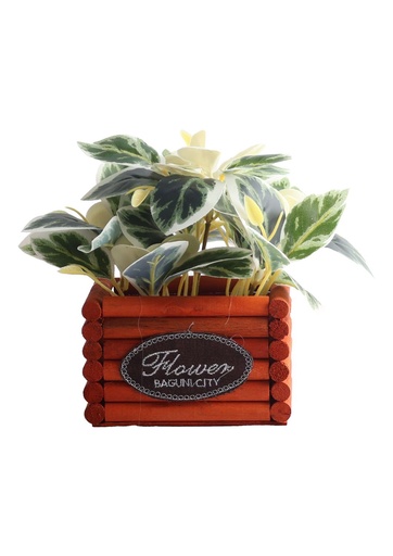 [5101082-8] Pozuelo de flores artificiales - Pequeño macetero decorativo