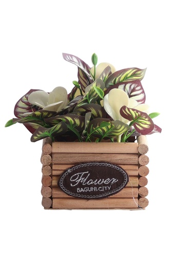 [5101082-11] Pozuelo de flores artificiales - Pequeño macetero decorativo