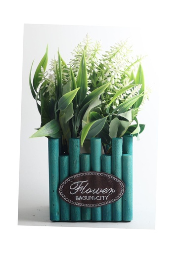 [5101082-18] Pozuelo de flores artificiales - Pequeño macetero decorativo