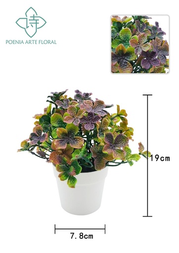 [630480-4] Bonsái artificial de violeta - Planta decorativa