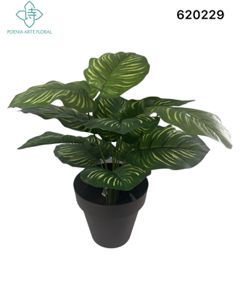 [620229RAYA叶] Bonsái artificial de planta verde de 45 cm con hojas RAYA - Planta decorativa