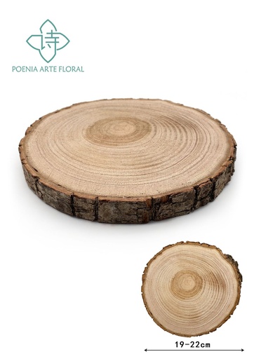 [731788447274] Disco de madera de castaño de 19-22 cm - Accesorio decorativo