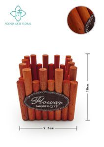 [210144-橘色] Maceta cuadrada de madera en diferentes alturas - Maceta de madera