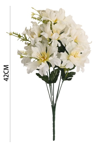 [6101072白色] Ramo de flores de seda - 6101072 Blanco (8435588805976)
