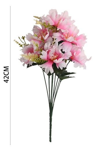[6101072粉色] Ramo de flores de seda - 6101072 Rosa (8435588805976)