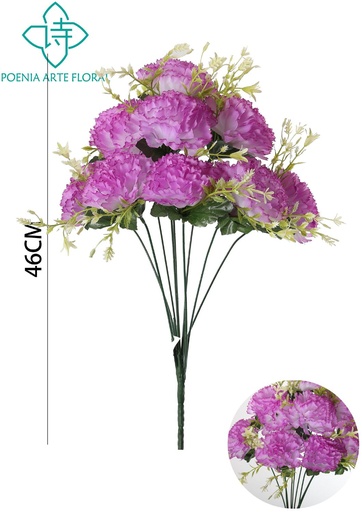 [631295ROSA] Ramo de flores de seda - 631295 Rosa