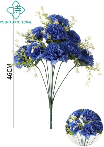 [631295蓝] Ramo de flores de seda - 631295 Azul