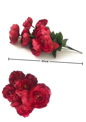 [6102012-12ROJO.N] Ramo de camelias (9 cabezas)