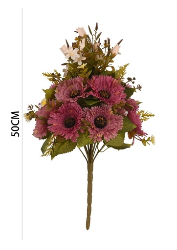 [6101098紫红]  ramo de flores de crisantemo en amarillo - Decoración floral