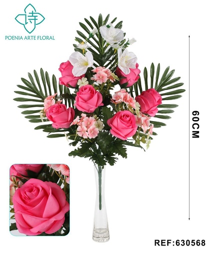 [630568] Ramo grande de rosas irlandesas y hortensias