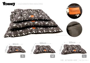 [YM7783-1] Colchoneta de perro 3 piezas azul 7783-1 - Comodidad elegante para perros