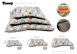 [YM7783-4] Colchoneta de perro 3 piezas gris 7783-4 - Excelente opción para las mascotas