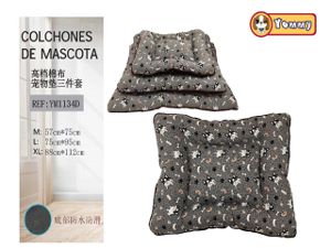 [YM1134D] Colchoneta de perro 3 piezas gris hueso 1134D - Diseño atractivo y cómodo