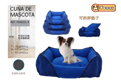 [YM8355-9] Cuna de perro (juego de 3 piezas) azul - Accesorios para mascotas