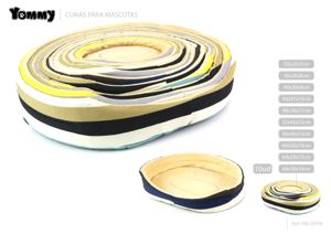 [YM2979L] Cuna de 10 piezas multicolor 68x58x16 cm - Accesorios para mascotas