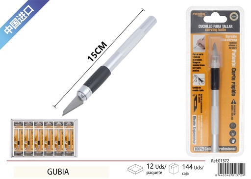 [01372] Gubia de metal para esculpir de 2 colores - Herramientas de carpintería