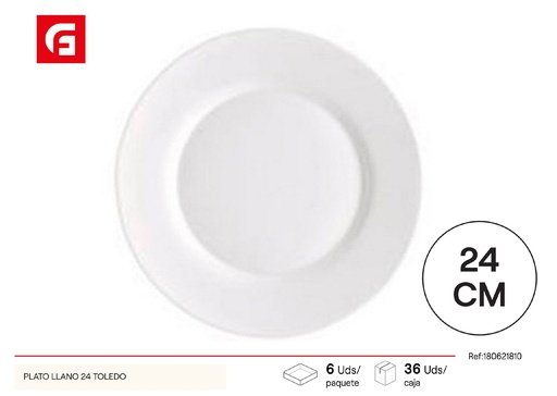 [87954218101] Plato llano cerámico 24 Toledo - Vajilla de cerámica