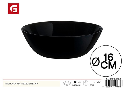 [883314899337] Plato negro multifuncional - 16 cm Zélie negro