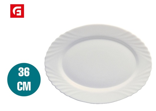 [87954238529] Plato cerámico ovalado - Fuente Ebro 36 cm