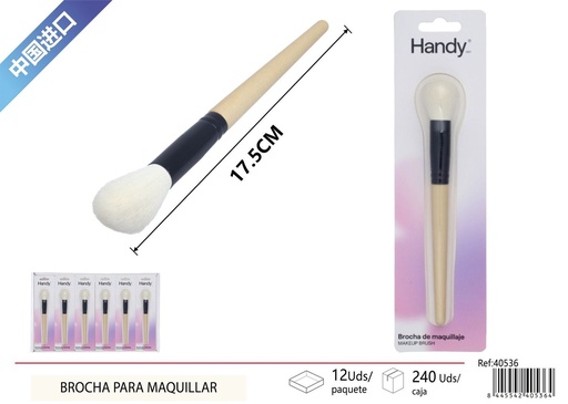 [40536] Brocha para maquillar con mango de madera - Productos de belleza y maquillaje