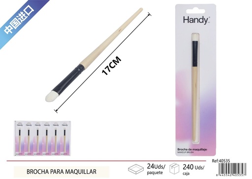 [40535] Brocha para maquillar con mango de madera - Productos de belleza y maquillaje