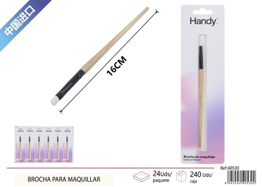 [40530] Brocha para maquillar con mango de madera - Productos de belleza y maquillaje