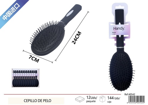 [40542] Cepillo de pelo ovalado con aire calado - Accesorios de belleza para el cabello