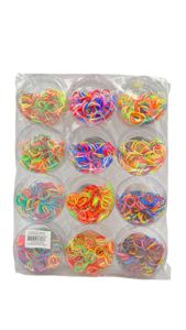 [021053-02] Gomitas de pelo surtidas 12 unidades - Accesorios de cabello