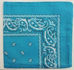 [118120-7] Pañuelo 55x55 turquesa 12 unidades - Pañuelos y accesorios