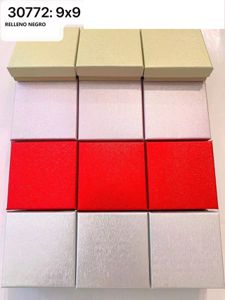 [130772-01] Cajitas 9x9cm en color negro 24 unidades - Caja de regalos