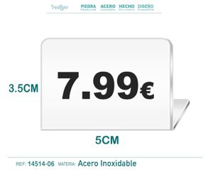 [14514-06] Placa de acero 3.5x5cm 7.99 - Accesorios para bisutería