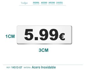[14513-07] Placa de acero 1x3cm 5.99 - Accesorios para bisutería